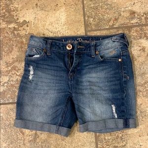 Girls Justice blue jean shorts size 12s
